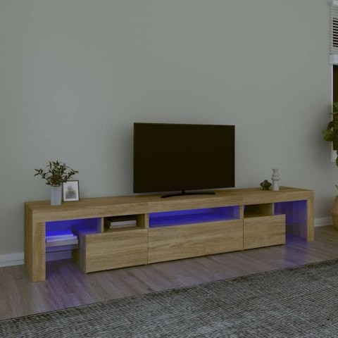 VidaXL TV skrinka s LED svetlami dub sonoma 215 x 36,5 x 40 cm