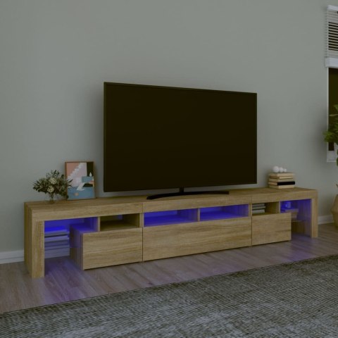 VidaXL TV skrinka s LED svetlami dub sonoma 230 x 36,5 x 40 cm