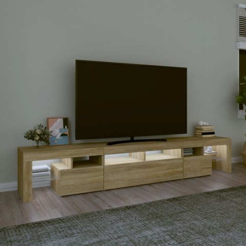 VidaXL TV skrinka s LED svetlami dub sonoma 230 x 36,5 x 40 cm