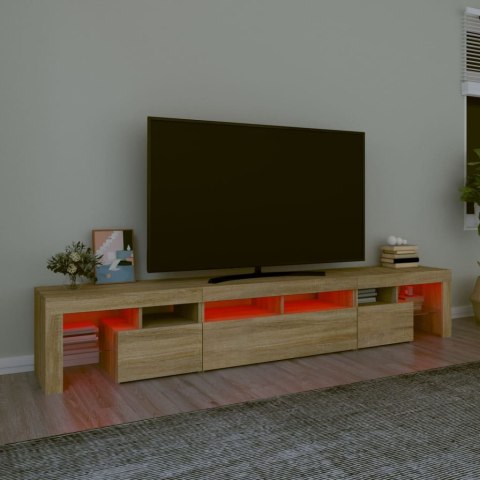 VidaXL TV skrinka s LED svetlami dub sonoma 230 x 36,5 x 40 cm