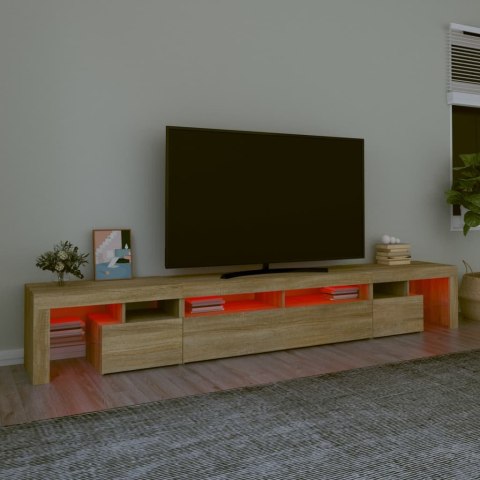 VidaXL TV skrinka s LED svetlami dub sonoma 260 x 36,5 x 40 cm