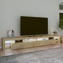 VidaXL TV skrinka s LED svetlami dub sonoma 260 x 36,5 x 40 cm