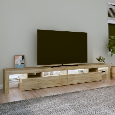 VidaXL TV skrinka s LED svetlami dub sonoma 260 x 36,5 x 40 cm