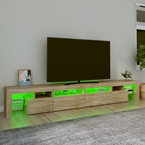 VidaXL TV skrinka s LED svetlami dub sonoma 260 x 36,5 x 40 cm