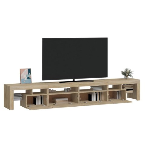 VidaXL TV skrinka s LED svetlami dub sonoma 260 x 36,5 x 40 cm