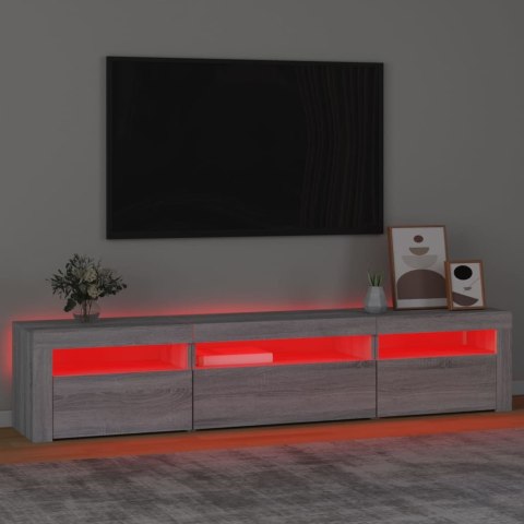 VidaXL TV skrinka s LED svetlami sivá sonoma 195x35x40 cm