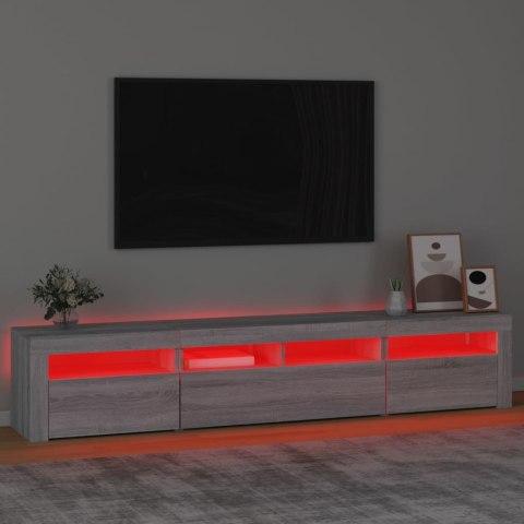 VidaXL TV skrinka s LED svetlami sivá sonoma 210x35x40 cm