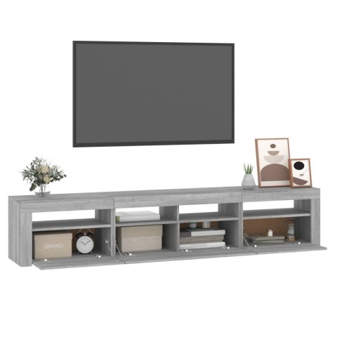 VidaXL TV skrinka s LED svetlami sivá sonoma 210x35x40 cm