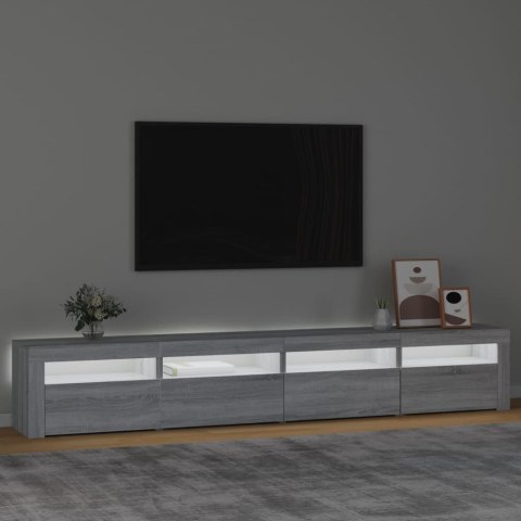 VidaXL TV skrinka s LED svetlami sivá sonoma 240x35x40 cm