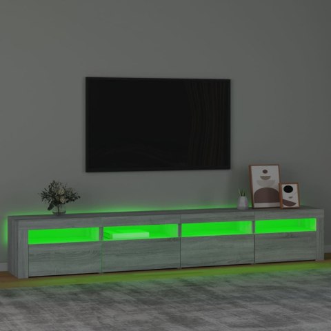 VidaXL TV skrinka s LED svetlami sivá sonoma 240x35x40 cm