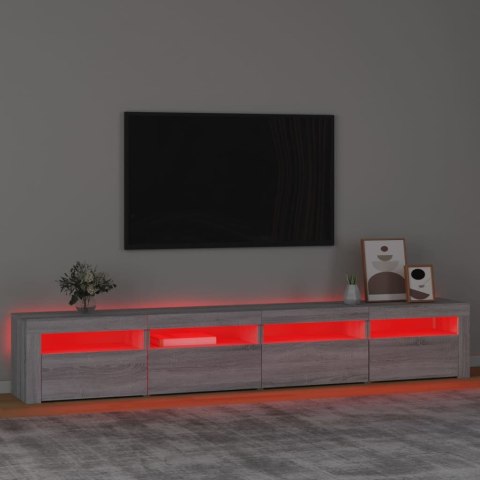 VidaXL TV skrinka s LED svetlami sivá sonoma 240x35x40 cm