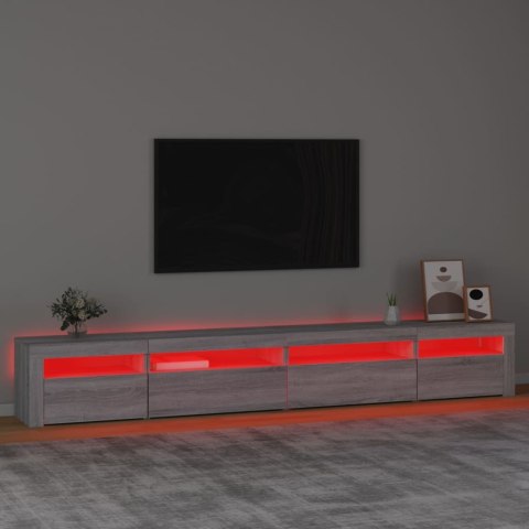 VidaXL TV skrinka s LED svetlami sivá sonoma 270x35x40 cm