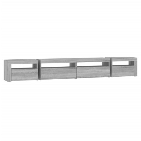 VidaXL TV skrinka s LED svetlami sivá sonoma 270x35x40 cm