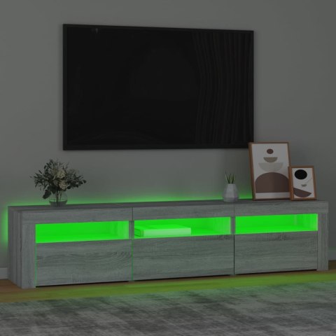 VidaXL TV skrinka s LED svetlami sivý dub sonoma 180x35x40 cm