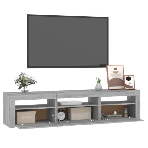 VidaXL TV skrinka s LED svetlami sivý dub sonoma 180x35x40 cm