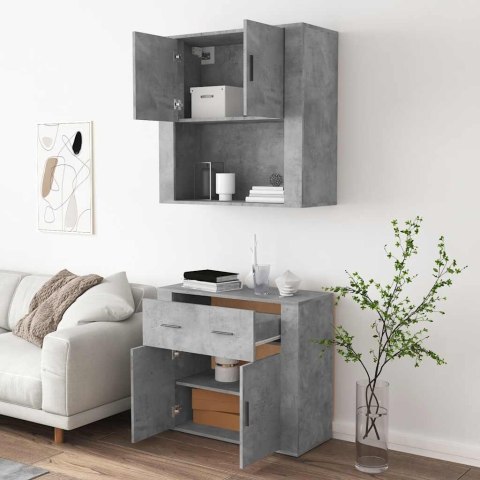 VidaXL Vysoká skrinka betónovo sivá spracované drevo