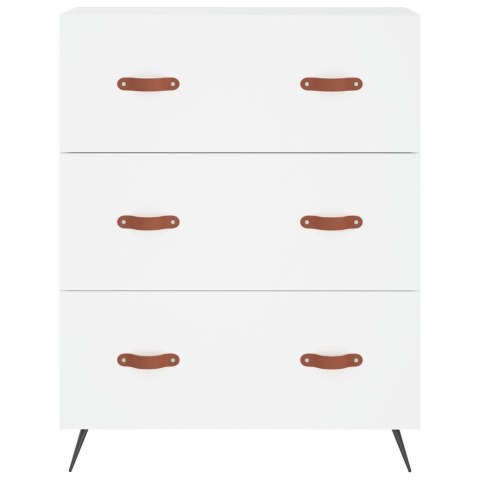 VidaXL Vysoká skrinka biela 69,5x34x180 cm spracované drevo