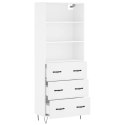 VidaXL Vysoká skrinka biela 69,5x34x180 cm spracované drevo