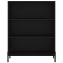 VidaXL Vysoká skrinka čierna 69,5x32,5x180 cm kompozitné drevo