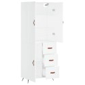 VidaXL Vysoká skrinka biela 69,5x34x180 cm spracované drevo