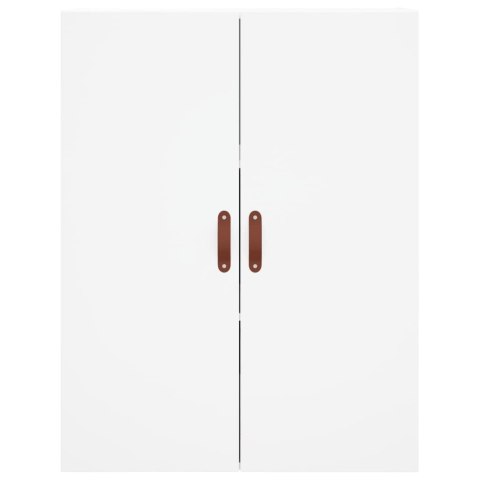 VidaXL Vysoká skrinka biela 69,5x34x180 cm spracované drevo