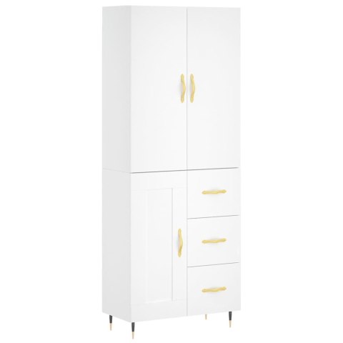 VidaXL Vysoká skrinka biela 69,5x34x180 cm spracované drevo