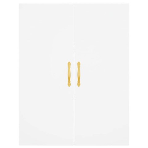 VidaXL Vysoká skrinka biela 69,5x34x180 cm spracované drevo