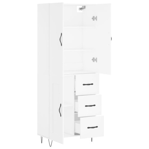 VidaXL Vysoká skrinka biela 69,5x34x180 cm spracované drevo