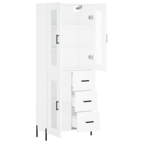 VidaXL Vysoká skrinka biela 69,5x34x180 cm spracované drevo