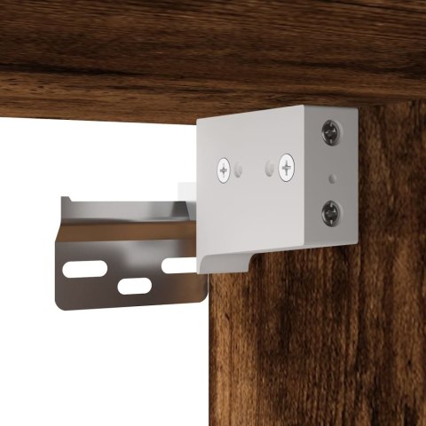 VidaXL Vysoká skrinka dymový dub 34,5x34x180 cm spracované drevo