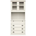 VidaXL Vysoká skrinka VIGO biela 80x40x176 cm borovicový masív