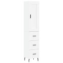 VidaXL Vysoká skrinka biela 34,5x34x180 cm spracované drevo