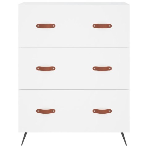 VidaXL Vysoká skrinka biela 69,5x34x180 cm spracované drevo