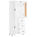 VidaXL Vysoká skrinka biela 69,5x34x180 cm spracované drevo