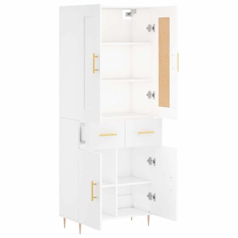 VidaXL Vysoká skrinka biela 69,5x34x180 cm spracované drevo