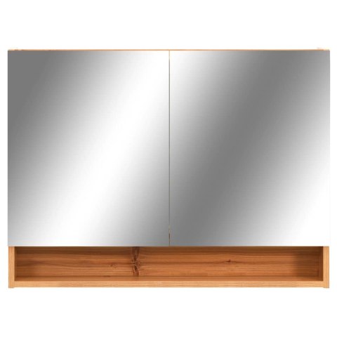 VidaXL LED kúpeľňová zrkadlová skrinka dubová 80x15x60 cm MDF
