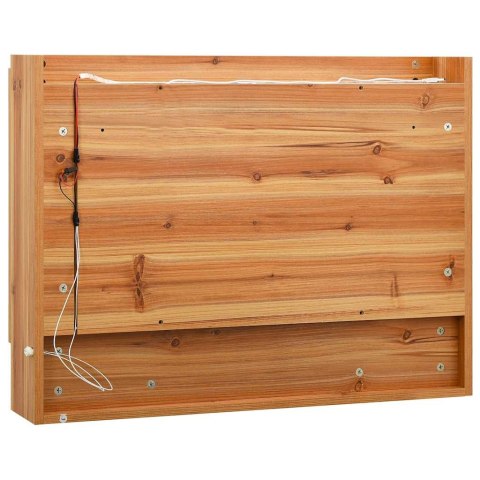 VidaXL LED kúpeľňová zrkadlová skrinka dubová 80x15x60 cm MDF
