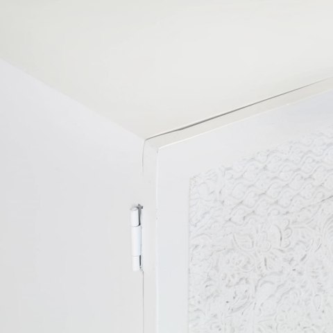 VidaXL TV skrinka biela 115x30x46 cm masívne mangovníkové drevo