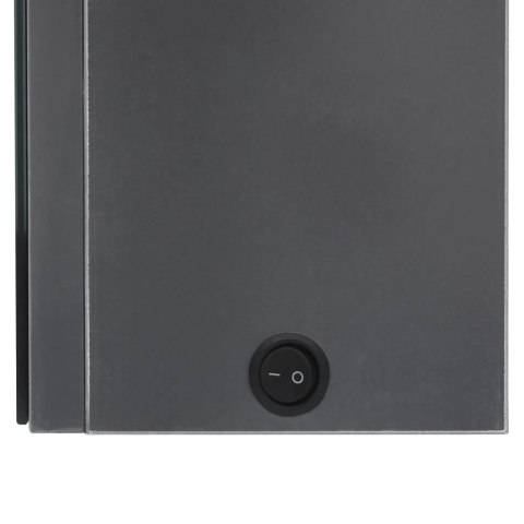 VidaXL LED kúpeľňová zrkadlová skrinka 89x14x62 cm žiarivá sivá