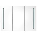 VidaXL LED kúpeľňová zrkadlová skrinka betónovo-sivá 89x14x62 cm