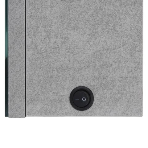 VidaXL LED kúpeľňová zrkadlová skrinka betónovo-sivá 89x14x62 cm