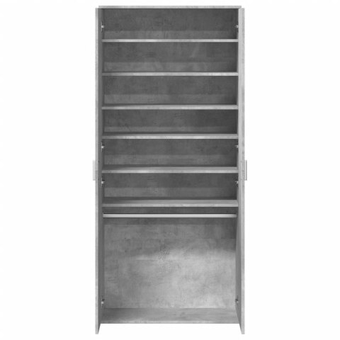 VidaXL Skrinka na topánky, betónovo sivá 80x39x178cm, kompozitné drevo