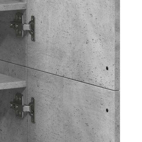 VidaXL Skrinka na topánky, betónovo sivá 80x39x178cm, kompozitné drevo