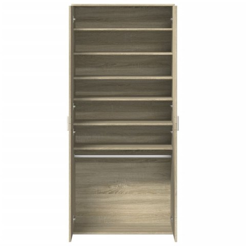 VidaXL Skrinka na topánky, dub sonoma 80x39x178 cm, kompozitné drevo