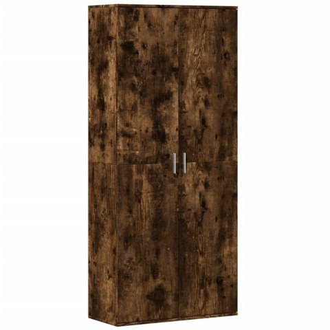 VidaXL Vysoká skrinka dymový dub 80x35x180 cm kompozitné drevo