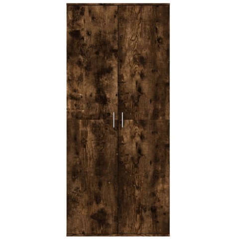 VidaXL Vysoká skrinka dymový dub 80x35x180 cm kompozitné drevo