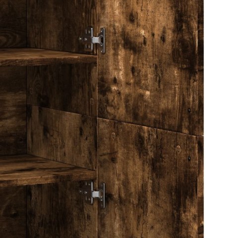 VidaXL Vysoká skrinka dymový dub 80x35x180 cm kompozitné drevo