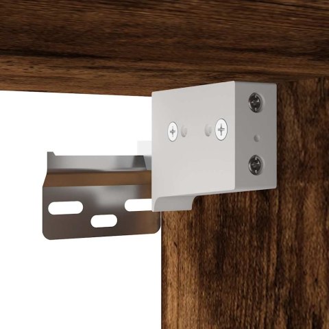 VidaXL Úzka úložná skrinka dymový dub 30x42,5x225 cm kompozitné drevo