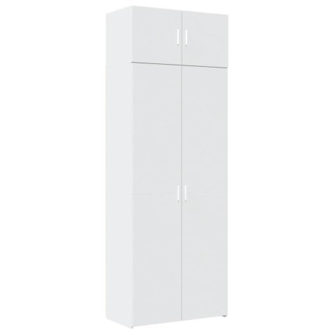 VidaXL Úložná skrinka biela 80x42,5x225 cm kompozitné drevo