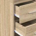 VidaXL Úzka úložná skrinka dub sonoma 30x42,5x225 cm kompozitné drevo